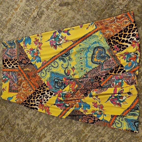 Melissa Paige Colorful Patchwork Maxi Skirt XL - Picture 4 of 7